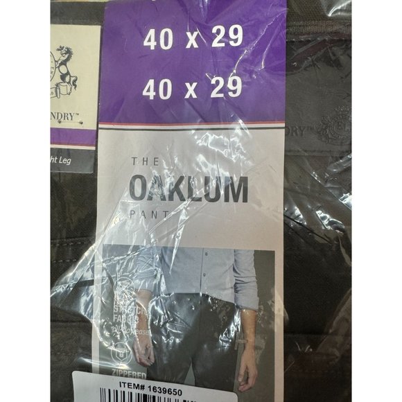 English Laundry NWT Sz 40X29 Olive Green The Oaklum 5 Pocket Slim Straight Pants - Picture 6 of 12
